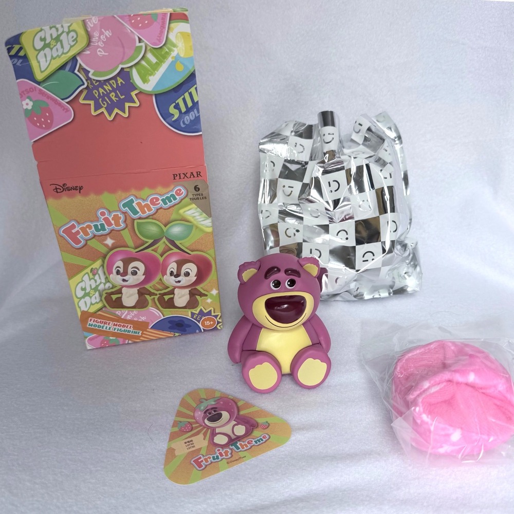 Miniso Disney Pixar Lotso Fruit Theme Blind Box Figure Strawberry Hat Toy Story